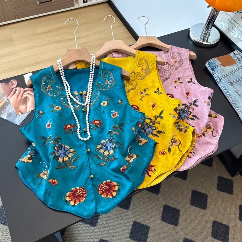 New Ethnic Fashion - Nouveau haut ethnique à col rond