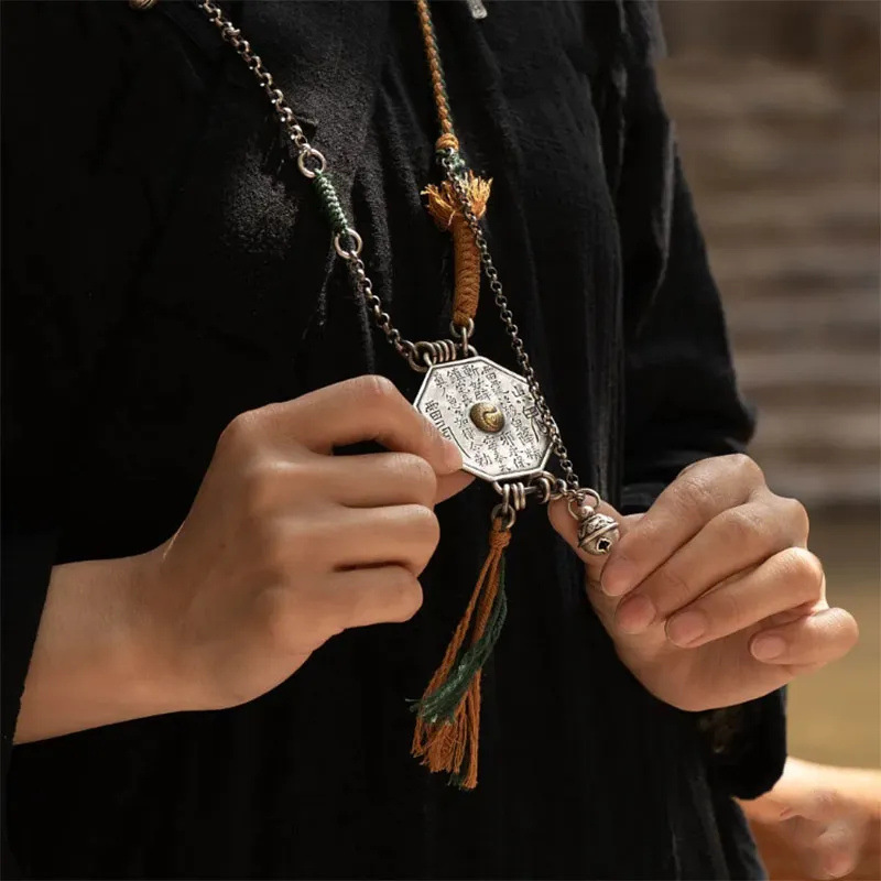 Collier pendentif pièce Bagua  - Ethnic Fashion Co In avis et prix